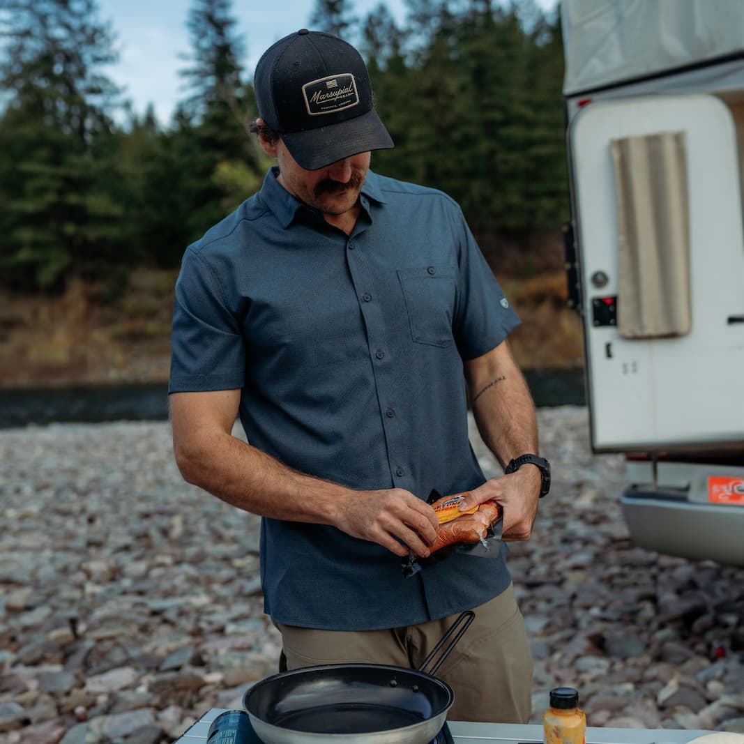 Men’s tops, shirts and outdoor apparel at Simply Footwear & Apparel.
